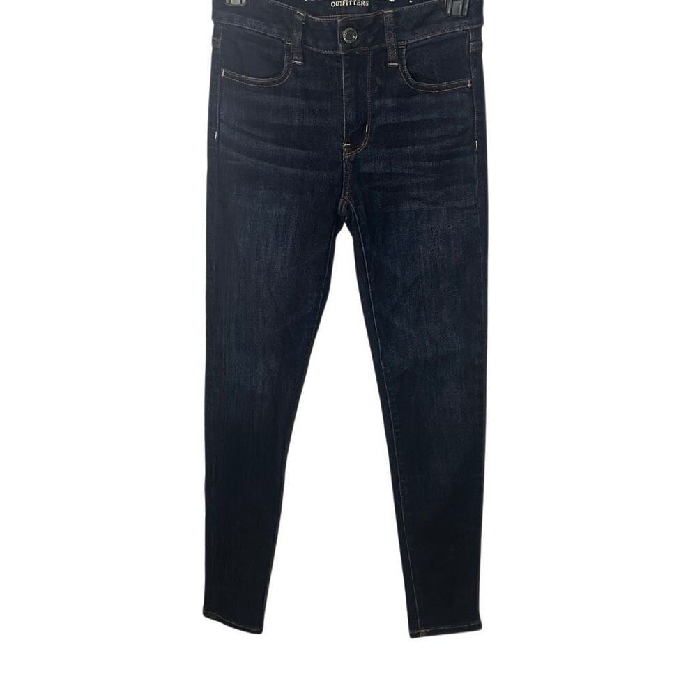 American Eagle Women's Size 0 Super Super Stretch X Skinny Jeans Blue Dark Wash